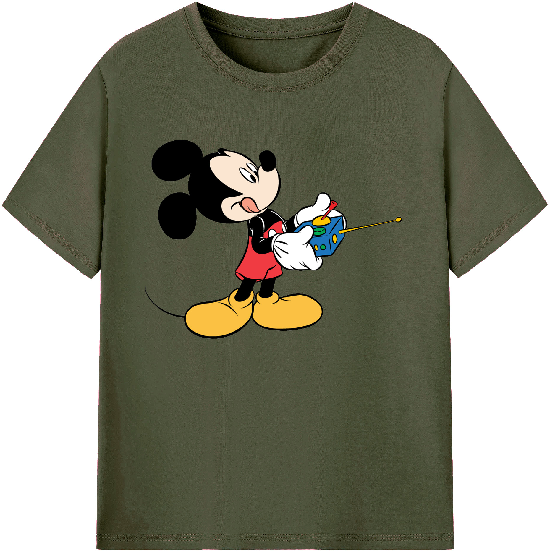 ミッキーマウス Mickey Mouse 綿100％ メンズ半袖Tシャツ｜肌触りやわらか＆通気性